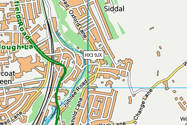 HX3 9JX map - OS VectorMap District (Ordnance Survey) HX3 9JX map - OS VectorMap District (Ordnance Survey)