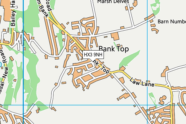 HX3 9NH map - OS VectorMap District (Ordnance Survey) HX3 9NH map - OS VectorMap District (Ordnance Survey)