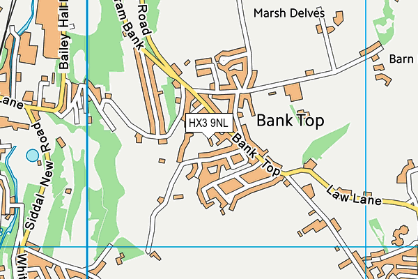 HX3 9NL map - OS VectorMap District (Ordnance Survey) HX3 9NL map - OS VectorMap District (Ordnance Survey)