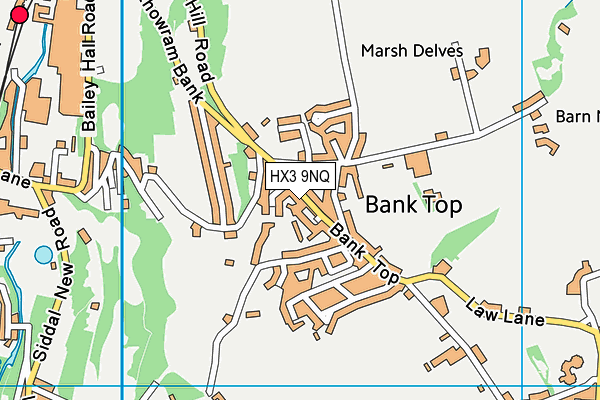 HX3 9NQ map - OS VectorMap District (Ordnance Survey) HX3 9NQ map - OS VectorMap District (Ordnance Survey)