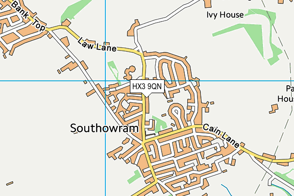 HX3 9QN map - OS VectorMap District (Ordnance Survey) HX3 9QN map - OS VectorMap District (Ordnance Survey)