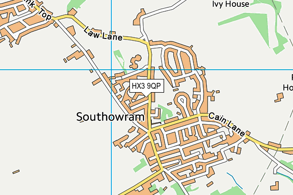 HX3 9QP map - OS VectorMap District (Ordnance Survey) HX3 9QP map - OS VectorMap District (Ordnance Survey)