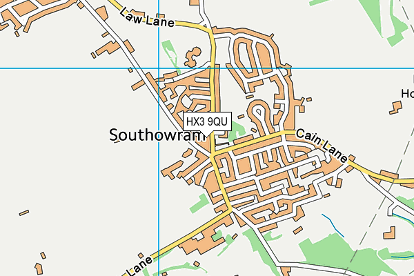 HX3 9QU map - OS VectorMap District (Ordnance Survey) HX3 9QU map - OS VectorMap District (Ordnance Survey)