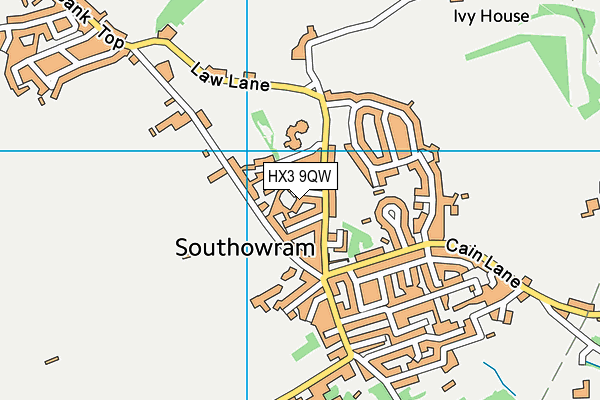 HX3 9QW map - OS VectorMap District (Ordnance Survey) HX3 9QW map - OS VectorMap District (Ordnance Survey)
