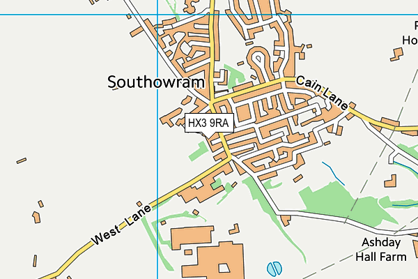 HX3 9RA map - OS VectorMap District (Ordnance Survey) HX3 9RA map - OS VectorMap District (Ordnance Survey)