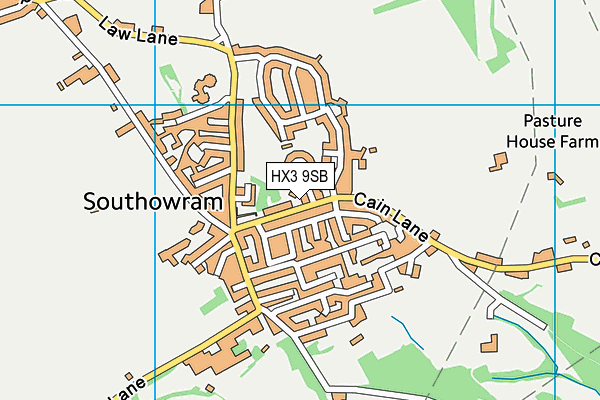 HX3 9SB map - OS VectorMap District (Ordnance Survey) HX3 9SB map - OS VectorMap District (Ordnance Survey)