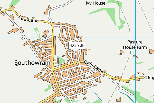 HX3 9SH map - OS VectorMap District (Ordnance Survey) HX3 9SH map - OS VectorMap District (Ordnance Survey)