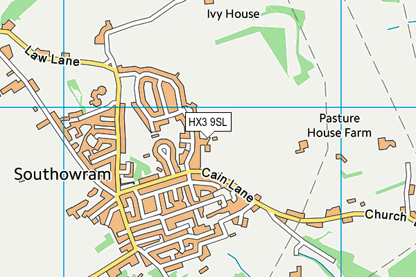 HX3 9SL map - OS VectorMap District (Ordnance Survey) HX3 9SL map - OS VectorMap District (Ordnance Survey)