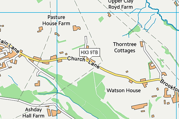 HX3 9TB map - OS VectorMap District (Ordnance Survey) HX3 9TB map - OS VectorMap District (Ordnance Survey)