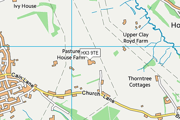 HX3 9TE map - OS VectorMap District (Ordnance Survey) HX3 9TE map - OS VectorMap District (Ordnance Survey)