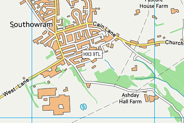 HX3 9TL map - OS VectorMap District (Ordnance Survey) HX3 9TL map - OS VectorMap District (Ordnance Survey)