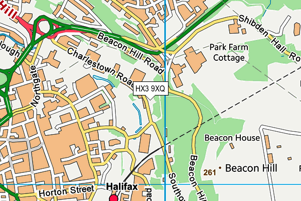 HX3 9XQ map - OS VectorMap District (Ordnance Survey) HX3 9XQ map - OS VectorMap District (Ordnance Survey)
