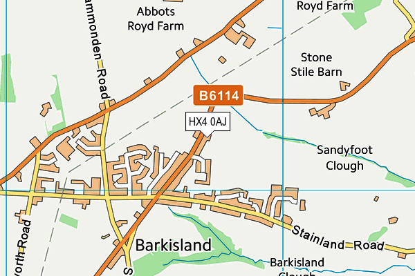 HX4 0AJ map - OS VectorMap District (Ordnance Survey) HX4 0AJ map - OS VectorMap District (Ordnance Survey)