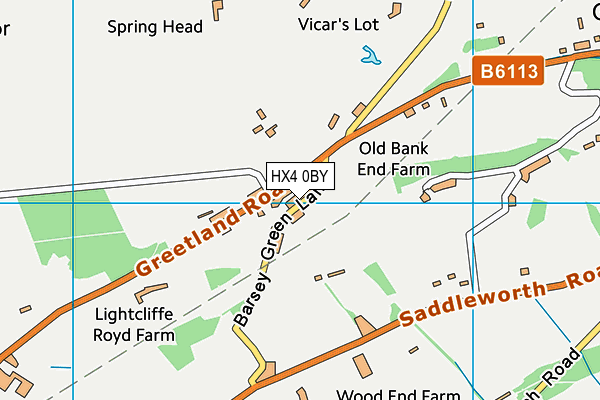 HX4 0BY map - OS VectorMap District (Ordnance Survey) HX4 0BY map - OS VectorMap District (Ordnance Survey)