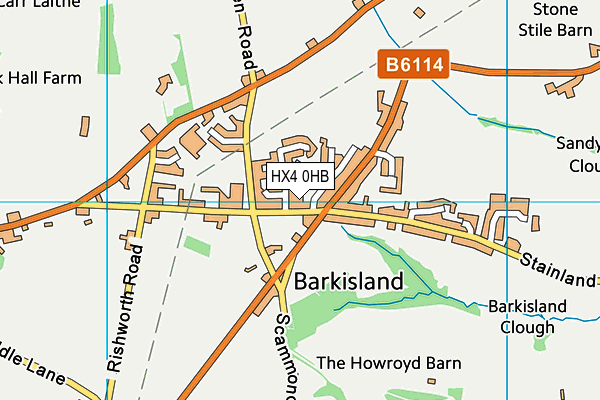 HX4 0HB map - OS VectorMap District (Ordnance Survey) HX4 0HB map - OS VectorMap District (Ordnance Survey)