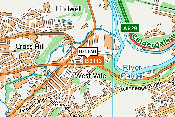 HX4 8AH map - OS VectorMap District (Ordnance Survey) HX4 8AH map - OS VectorMap District (Ordnance Survey)