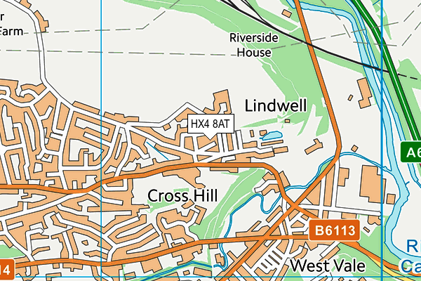 HX4 8AT map - OS VectorMap District (Ordnance Survey) HX4 8AT map - OS VectorMap District (Ordnance Survey)