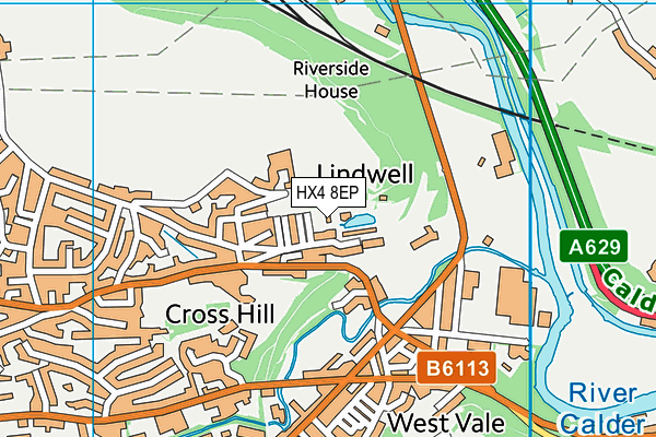 HX4 8EP map - OS VectorMap District (Ordnance Survey) HX4 8EP map - OS VectorMap District (Ordnance Survey)