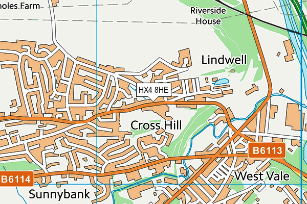 HX4 8HE map - OS VectorMap District (Ordnance Survey) HX4 8HE map - OS VectorMap District (Ordnance Survey)
