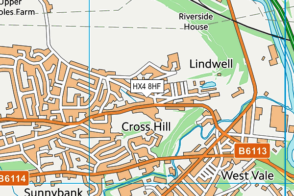 HX4 8HF map - OS VectorMap District (Ordnance Survey) HX4 8HF map - OS VectorMap District (Ordnance Survey)