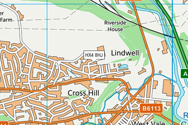HX4 8HJ map - OS VectorMap District (Ordnance Survey) HX4 8HJ map - OS VectorMap District (Ordnance Survey)