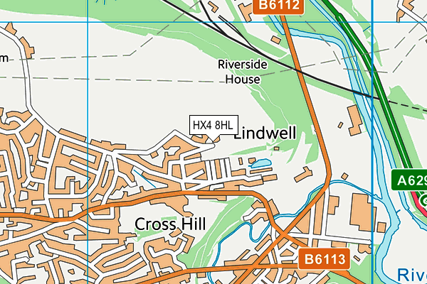HX4 8HL map - OS VectorMap District (Ordnance Survey) HX4 8HL map - OS VectorMap District (Ordnance Survey)