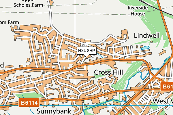 HX4 8HP map - OS VectorMap District (Ordnance Survey) HX4 8HP map - OS VectorMap District (Ordnance Survey)