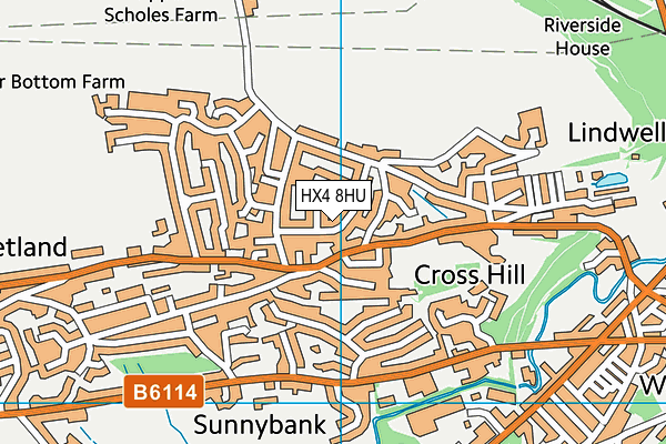 HX4 8HU map - OS VectorMap District (Ordnance Survey) HX4 8HU map - OS VectorMap District (Ordnance Survey)