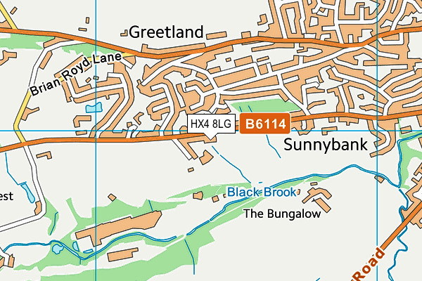 HX4 8LG map - OS VectorMap District (Ordnance Survey) HX4 8LG map - OS VectorMap District (Ordnance Survey)