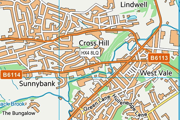 HX4 8LQ map - OS VectorMap District (Ordnance Survey) HX4 8LQ map - OS VectorMap District (Ordnance Survey)