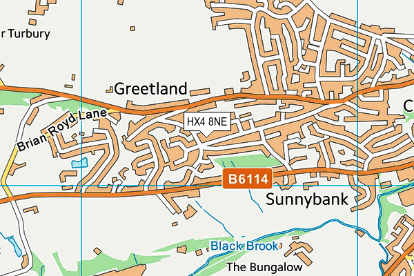 HX4 8NE map - OS VectorMap District (Ordnance Survey) HX4 8NE map - OS VectorMap District (Ordnance Survey)