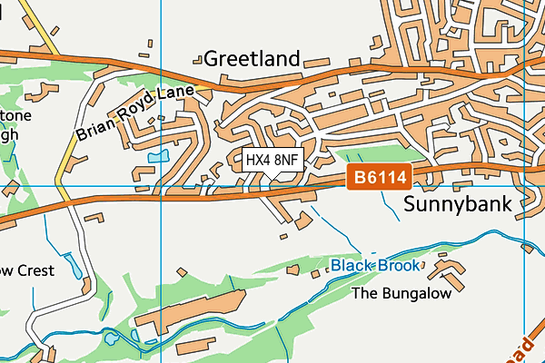 HX4 8NF map - OS VectorMap District (Ordnance Survey) HX4 8NF map - OS VectorMap District (Ordnance Survey)
