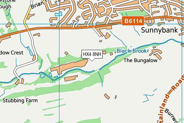 HX4 8NH map - OS VectorMap District (Ordnance Survey) HX4 8NH map - OS VectorMap District (Ordnance Survey)
