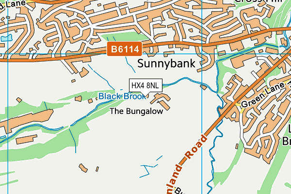 HX4 8NL map - OS VectorMap District (Ordnance Survey)