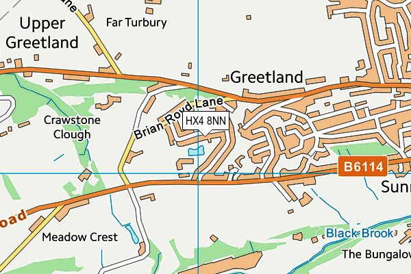 HX4 8NN map - OS VectorMap District (Ordnance Survey)