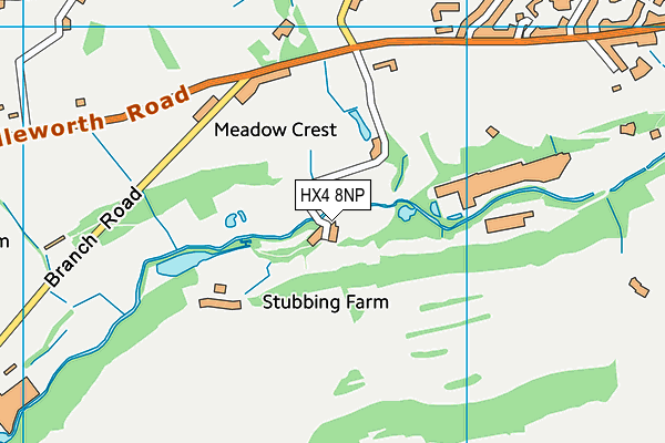 HX4 8NP map - OS VectorMap District (Ordnance Survey) HX4 8NP map - OS VectorMap District (Ordnance Survey)