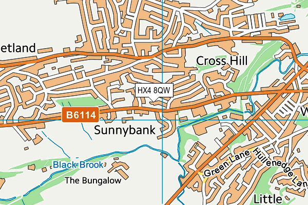 HX4 8QW map - OS VectorMap District (Ordnance Survey) HX4 8QW map - OS VectorMap District (Ordnance Survey)