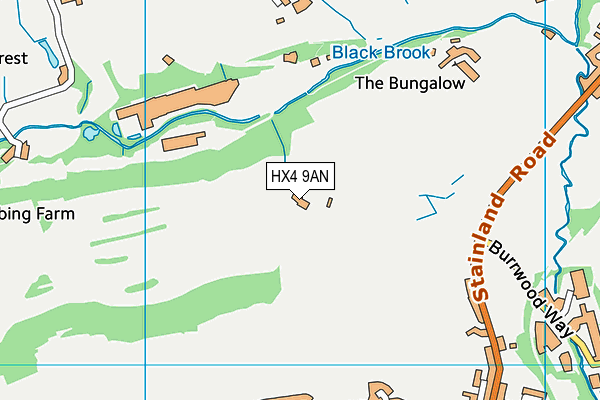HX4 9AN map - OS VectorMap District (Ordnance Survey) HX4 9AN map - OS VectorMap District (Ordnance Survey)