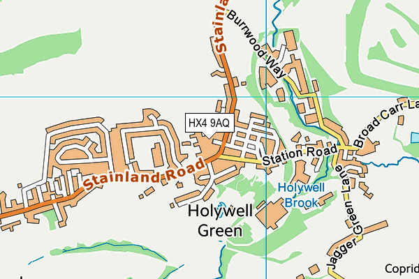 HX4 9AQ map - OS VectorMap District (Ordnance Survey)