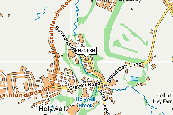 HX4 9BH map - OS VectorMap District (Ordnance Survey) HX4 9BH map - OS VectorMap District (Ordnance Survey)