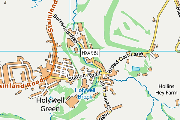 HX4 9BJ map - OS VectorMap District (Ordnance Survey) HX4 9BJ map - OS VectorMap District (Ordnance Survey)