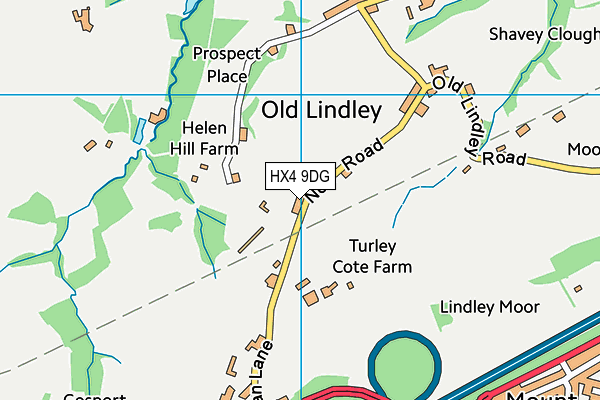 HX4 9DG map - OS VectorMap District (Ordnance Survey) HX4 9DG map - OS VectorMap District (Ordnance Survey)