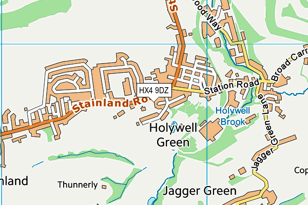HX4 9DZ map - OS VectorMap District (Ordnance Survey) HX4 9DZ map - OS VectorMap District (Ordnance Survey)