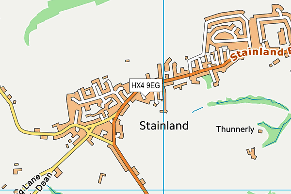 HX4 9EG map - OS VectorMap District (Ordnance Survey) HX4 9EG map - OS VectorMap District (Ordnance Survey)