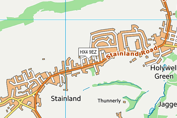 HX4 9EZ map - OS VectorMap District (Ordnance Survey) HX4 9EZ map - OS VectorMap District (Ordnance Survey)