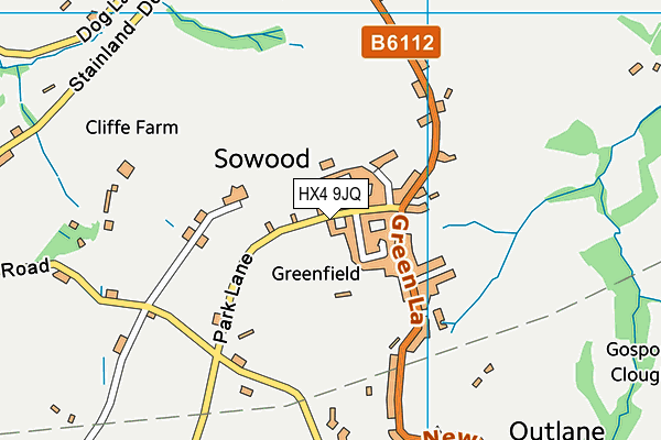 HX4 9JQ map - OS VectorMap District (Ordnance Survey) HX4 9JQ map - OS VectorMap District (Ordnance Survey)