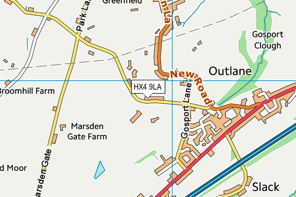 HX4 9LA map - OS VectorMap District (Ordnance Survey) HX4 9LA map - OS VectorMap District (Ordnance Survey)