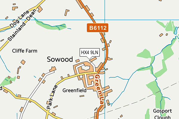 HX4 9LN map - OS VectorMap District (Ordnance Survey) HX4 9LN map - OS VectorMap District (Ordnance Survey)
