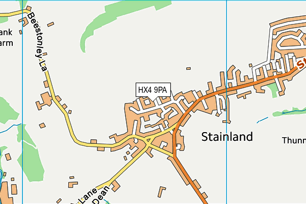 HX4 9PA map - OS VectorMap District (Ordnance Survey) HX4 9PA map - OS VectorMap District (Ordnance Survey)