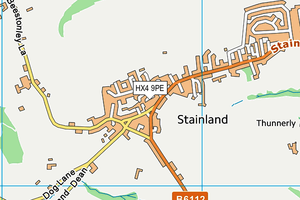 HX4 9PE map - OS VectorMap District (Ordnance Survey) HX4 9PE map - OS VectorMap District (Ordnance Survey)